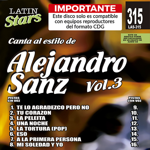 LAS 315 - Alejandro Sanz Vol. 3